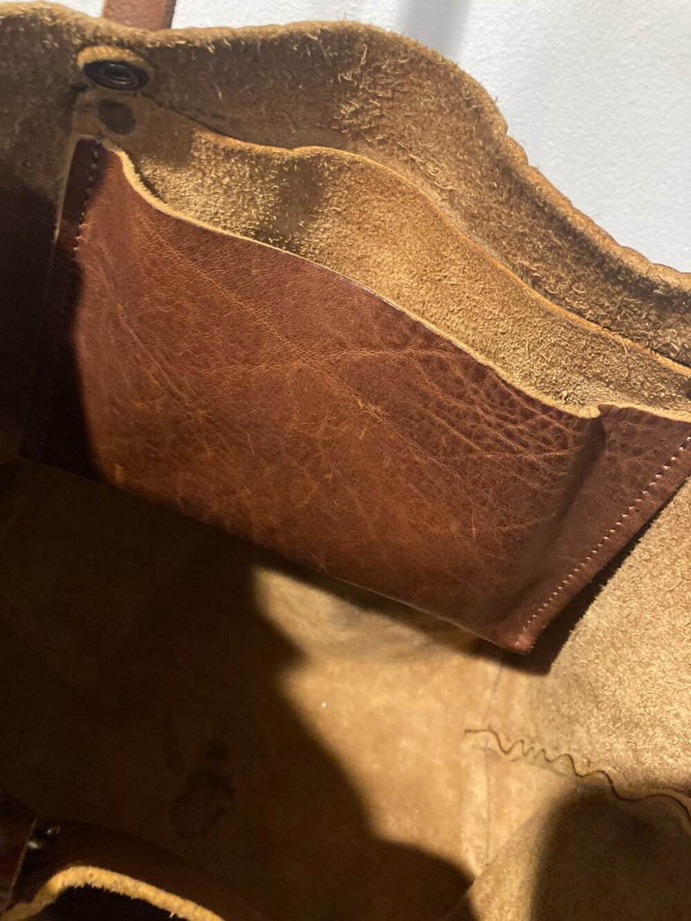Go Forth Goods Large Leather Avery Tote Saddle - Picture 11 of 11